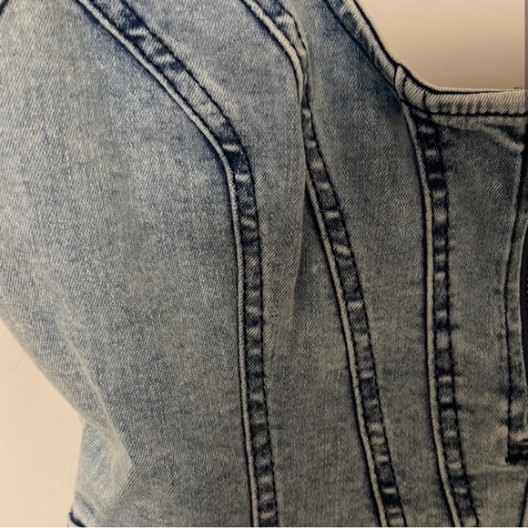 Light blue stretchy demon dress - Picture 2 of 4